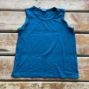 Posh & Cozy Bamboo Blend Blue Tank Top - Made in Canada - Size Youth Small (5/6)